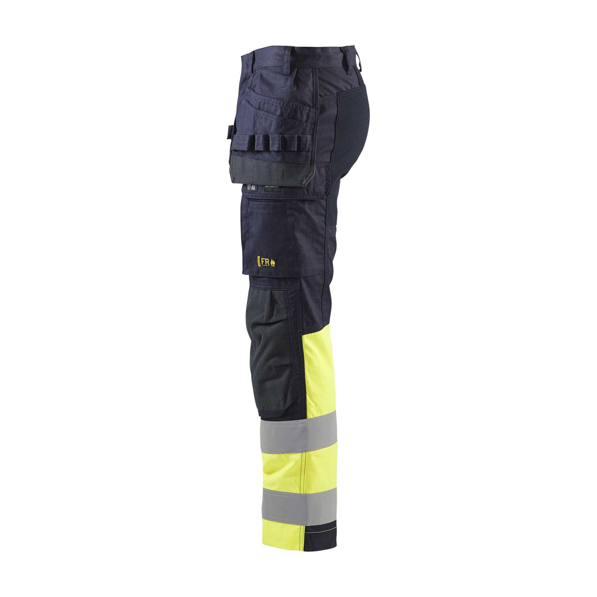 BLAKLADER 14871512 Multinorm Inherent trousers with stretch Hi Vis Reflective Work Trousers Men - Ripstop Fabric